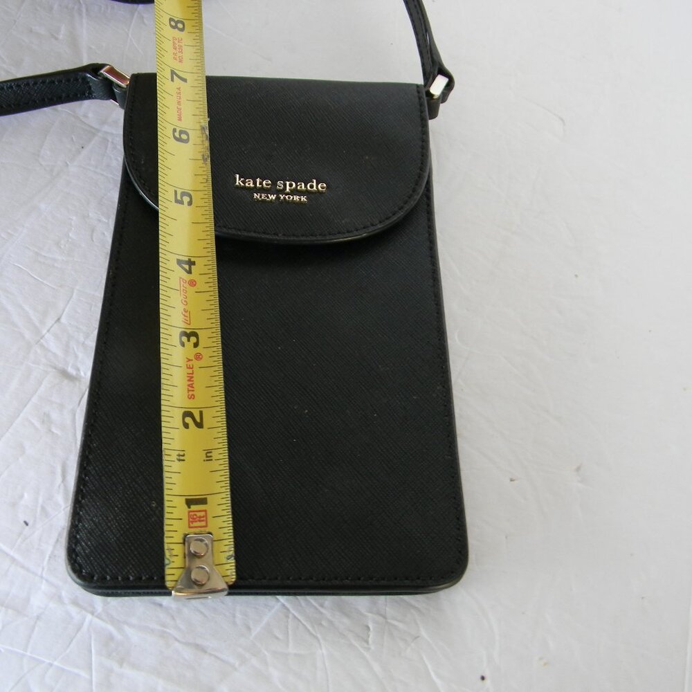 Kate Spade Cameron North South BLACK SAFFIANO LEATHER Phone Crossbody Bag - Picture 4 of 8